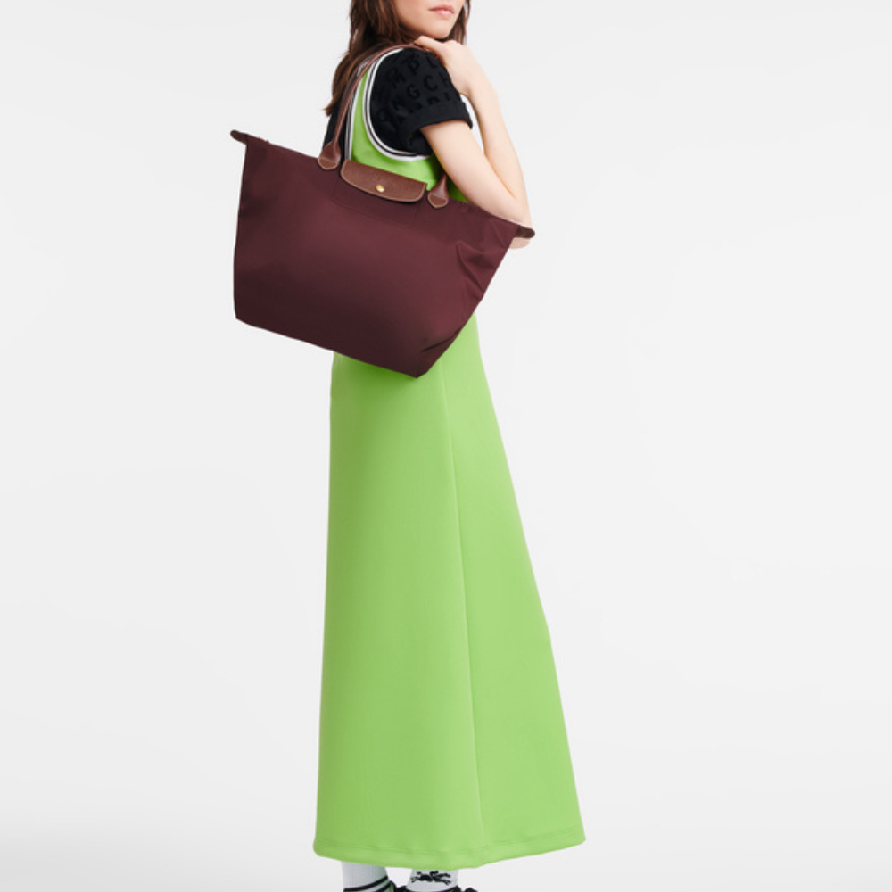 Longchamp Le Pliage Tote Bag – Classic Foldable Nylon Shoulder Bag for Women